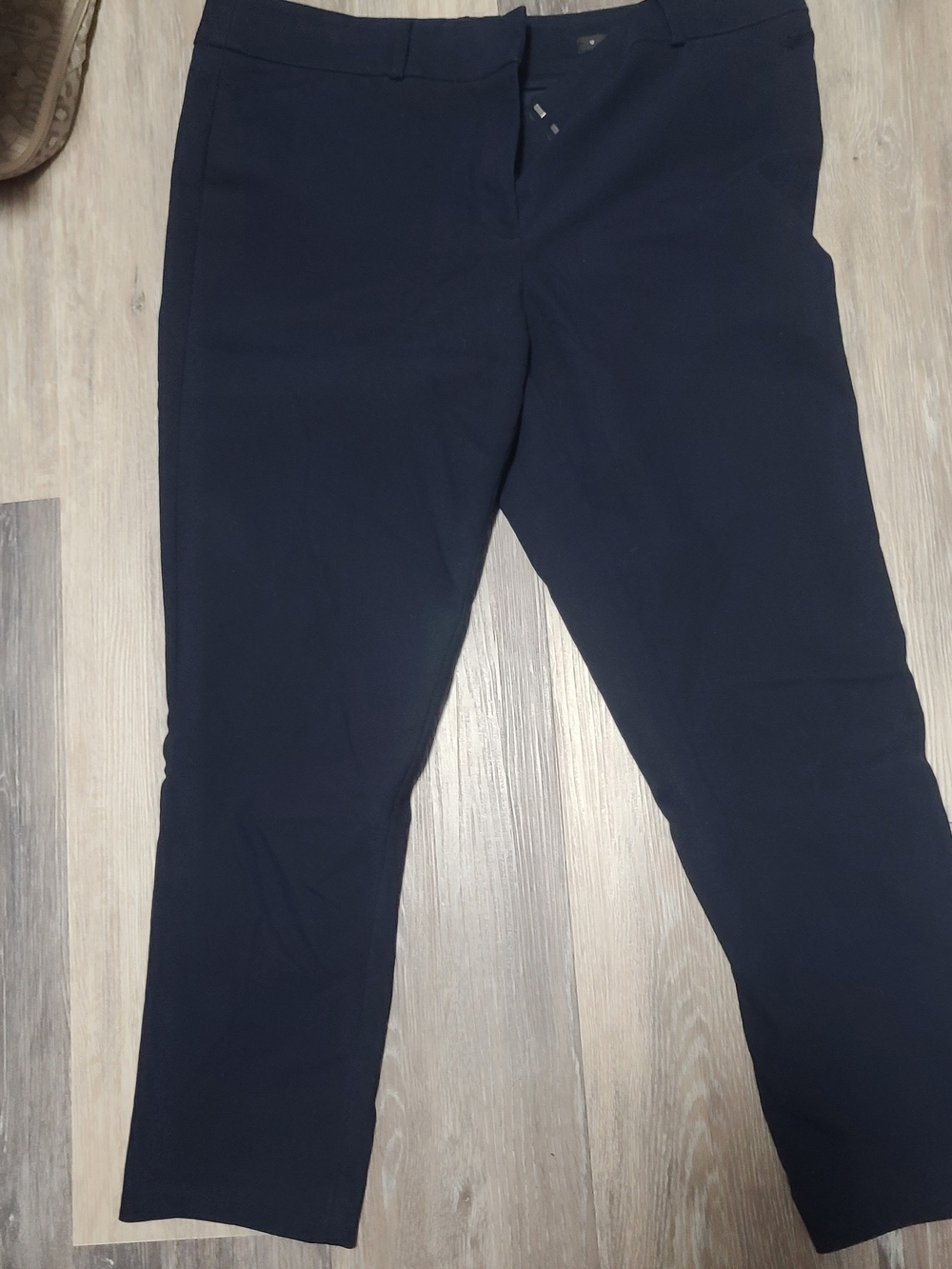 Womens Loft Marissa Skinny Navy Dress Pants - Classic Straight Fit Ankle 12 L